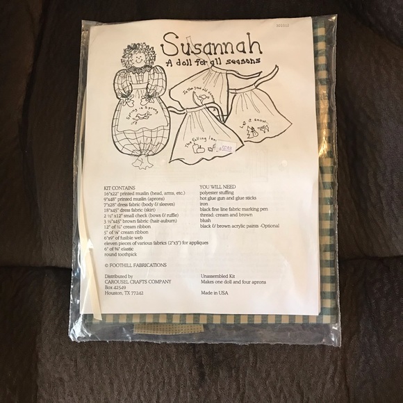 🐈OKC🐈 NWT Susannah Doll & Apron Kit - Picture 2 of 8